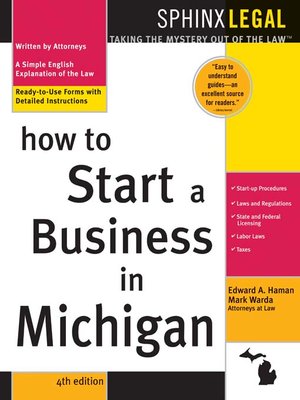cover image of How to Start a Business in Michigan, 4e